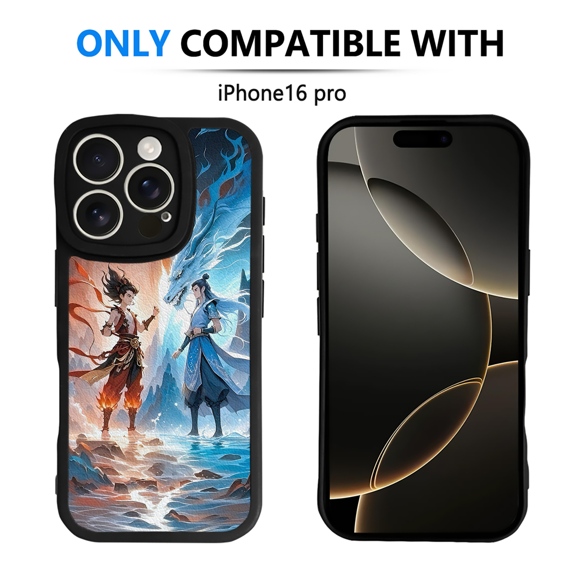 （画像用） Ne Zha 2 ナタ 魔童の大暴れ 【iPhone 16シリーズ対応】シリコンスマホケース（レザー調） 材質：シリコン